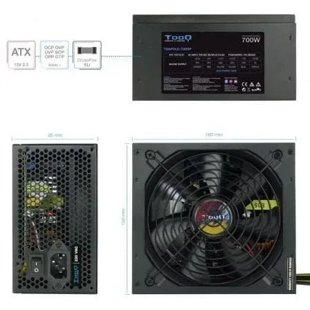 Fuente de Alimentación TooQ TQAPOLO-700SP/ 700W/ Ventilador 14cm - PixelPlaza