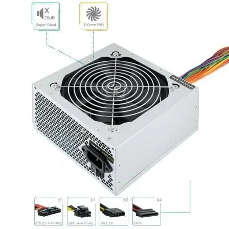 Fuente de Alimentación TooQ TQEP-500SSE/ 500W/ Ventilador 12cm - PixelPlaza