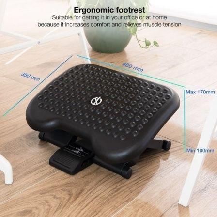 Reposapiés Ajustable/ Inclinable TooQ TQFR0603-B/ 460 x 340mm - PixelPlaza