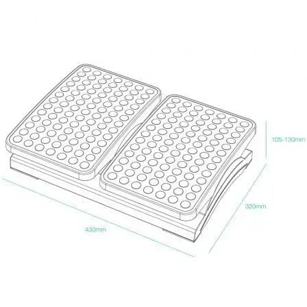 Reposapiés Ajustable/ Inclinable TooQ TQFR0604-B/ 430 x 320 x 105-130 mm - PixelPlaza