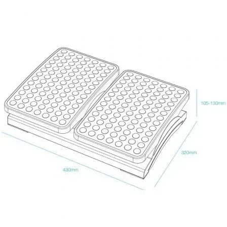 Reposapiés Ajustable/ Inclinable TooQ TQFR0604-B/ 430 x 320 x 105-130 mm - PixelPlaza