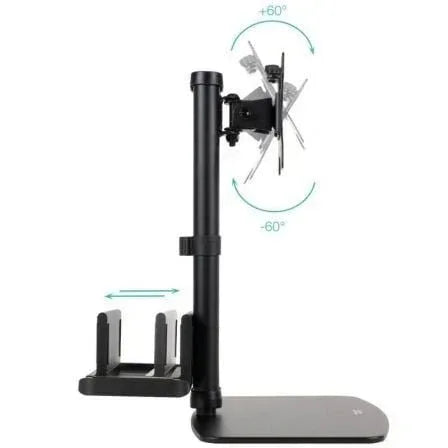 Soporte de Sobremesa para Monitor TooQ DB1128TN-B/ Ajustable/ Giratorio/ Inclinable/ hasta 6kg - PixelPlaza