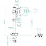 Soporte de Mesa para Monitor TooQ DB1131TN-B/ Giratorio/ Inclinable/ hasta 8kg - PixelPlaza