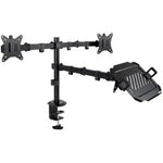 Soporte de Mesa para 2 Monitores y 1 Portátil TooQ DB1202TN-B/ Giratorio/ Inclinable/ hasta 9kg - PixelPlaza
