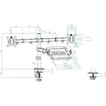 Soporte de Mesa para 2 Monitores y 1 Portátil TooQ DB1202TN-B/ Giratorio/ Inclinable/ hasta 9kg - PixelPlaza
