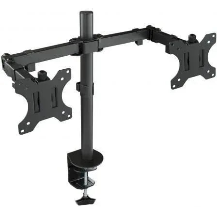Soporte de Mesa para 2 Monitores TooQ DB1232TN-B/ Giratorio/ Inclinable/ hasta 8kg - PixelPlaza