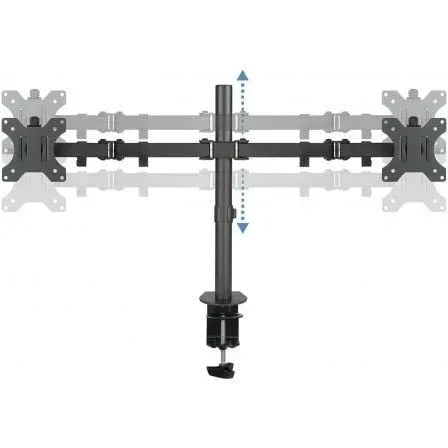 Soporte de Mesa para 2 Monitores TooQ DB1232TN-B/ Giratorio/ Inclinable/ hasta 8kg - PixelPlaza
