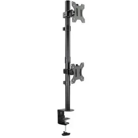 Soporte de Mesa para 2 Monitores TooQ DB1233TNV-B/ Giratorio/ Inclinable/ hasta 8kg - PixelPlaza