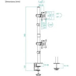 Soporte de Mesa para 2 Monitores TooQ DB1233TNV-B/ Giratorio/ Inclinable/ hasta 8kg - PixelPlaza