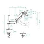 Soporte de Mesa para Monitor TooQ DB1532TNR-B/ Giratorio/ Inclinable/ hasta 9kg - PixelPlaza