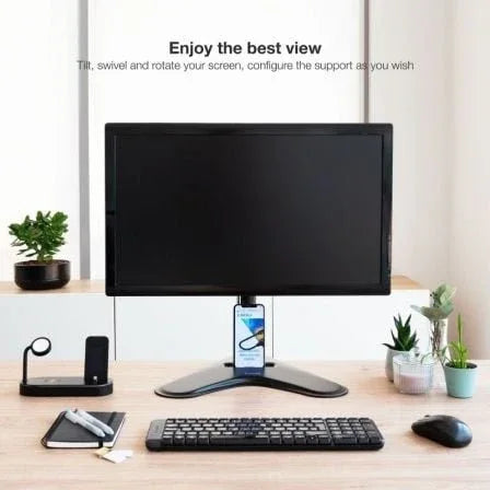 Soporte de Mesa Orientable/ Inclinable Tooq DB1701TN-B para TV y Portátil de 17-32" - PixelPlaza