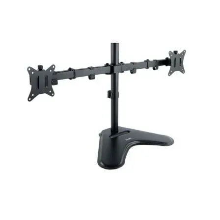 Soporte de Sobremesa para 2 Monitores TooQ DB1702TN-B/ Giratorio/ Inclinable/ hasta 9kg - PixelPlaza