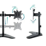 Soporte de Sobremesa para 2 Monitores TooQ DB1702TN-B/ Giratorio/ Inclinable/ hasta 9kg - PixelPlaza