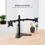 Soporte de Sobremesa para 2 Monitores TooQ DB1702TN-B/ Giratorio/ Inclinable/ hasta 9kg - PixelPlaza