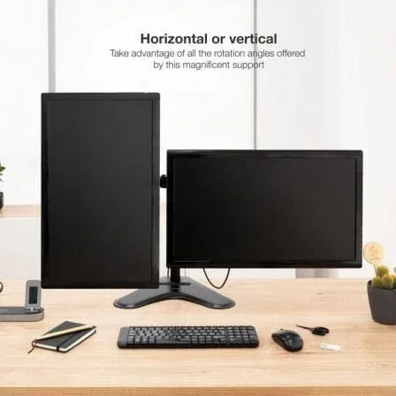 Soporte de Sobremesa para 2 Monitores TooQ DB1702TN-B/ Giratorio/ Inclinable/ hasta 9kg - PixelPlaza