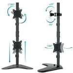 Soporte de Sobremesa para 2 Monitores TooQ DB1703TNV-B/ Giratorio/ Inclinable/ hasta 9kg - PixelPlaza