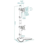 Soporte de Sobremesa para 2 Monitores TooQ DB1703TNV-B/ Giratorio/ Inclinable/ hasta 9kg - PixelPlaza