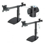 Soporte de Sobremesa para 2 Monitores TooQ DB1727TN-B/ Giratorio/ Inclinable/ hasta 6kg - PixelPlaza