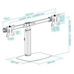 Soporte de Sobremesa para 2 Monitores TooQ DB1727TN-B/ Giratorio/ Inclinable/ hasta 6kg - PixelPlaza