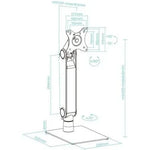 Soporte de Mesa para Monitor TooQ DB1741TN-B/ Giratorio/ Inclinable/ hasta 8kg - PixelPlaza