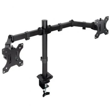 Soporte de Mesa para 2 Monitores TooQ DB1802TN-B/ Giratorio/ Inclinable/ hasta 8kg - PixelPlaza