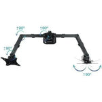 Soporte de Mesa para 2 Monitores TooQ DB1802TN-B/ Giratorio/ Inclinable/ hasta 8kg - PixelPlaza