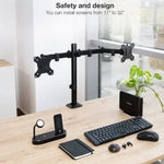 Soporte de Mesa para 2 Monitores TooQ DB1802TN-B/ Giratorio/ Inclinable/ hasta 8kg - PixelPlaza