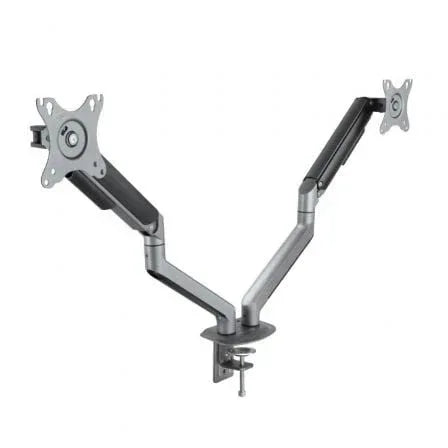 Soporte de Mesa para 2 Monitores TooQ DB4132TNR-G/ Giratorio/ Inclinable/ hasta 9kg - PixelPlaza