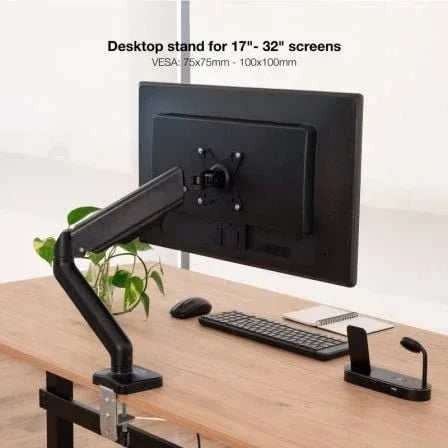 Soporte de Mesa para Monitor TooQ DB5032TNR-B/ Giratorio/ Inclinable/ hasta 9kg - PixelPlaza