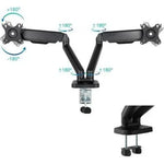 Soporte de Mesa para 2 Monitores TooQ DB5132TNR-B/ Giratorio/ Inclinable/ hasta 9kg - PixelPlaza