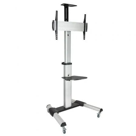 Soporte de Suelo Inclinable/ Ajustable con Ruedas TooQ FS1870M-B para TV de 37-70"/ hasta 50kg - PixelPlaza