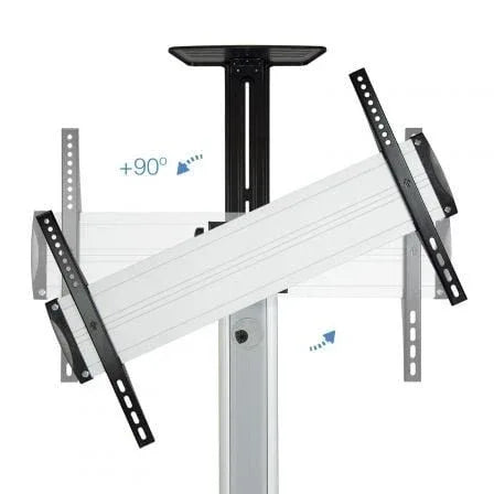 Soporte de Suelo Inclinable/ Ajustable con Ruedas TooQ FS1870M-B para TV de 37-70"/ hasta 50kg - PixelPlaza