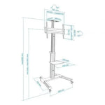 Soporte de Suelo Inclinable/ Ajustable con Ruedas TooQ FS1870M-B para TV de 37-70"/ hasta 50kg - PixelPlaza