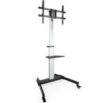 Soporte de Suelo Inclinable/ Ajustable con Ruedas TooQ FS1886M-B para TV de 37-86"/ hasta 50kg - PixelPlaza