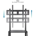 Soporte de Suelo Ajustable con Ruedas TooQ FS20101M-B para TV de 37-100"/ hasta 150kg - PixelPlaza