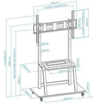 Soporte de Suelo Ajustable con Ruedas TooQ FS20101M-B para TV de 37-100"/ hasta 150kg - PixelPlaza