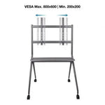 Soporte de Suelo con Ruedas TooQ FS20205M-B para TV de 50-86"/ hasta 120kg - PixelPlaza