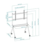Soporte de Suelo con Ruedas TooQ FS20205M-B para TV de 50-86"/ hasta 120kg - PixelPlaza