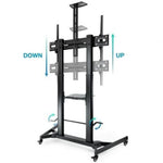 Soporte de Suelo Inclinable/ Ajustable con Ruedas Tooq FS20400HM-B para TV de 60-100"/ hasta 100kg - PixelPlaza