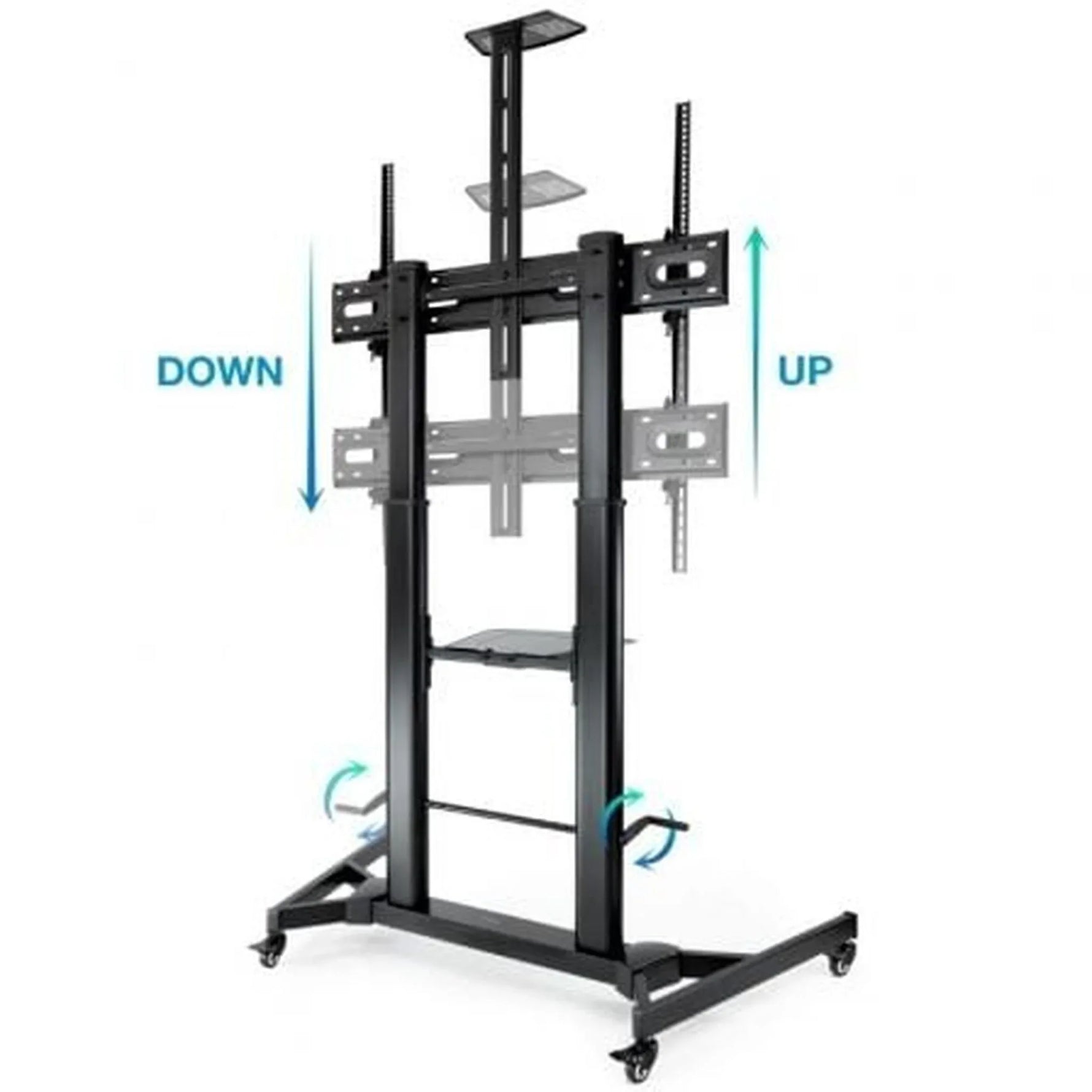 Soporte de Suelo Inclinable/ Ajustable con Ruedas Tooq FS20400HM-B para TV de 60-100"/ hasta 100kg - PixelPlaza