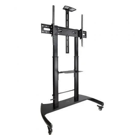 Soporte de Suelo con Ruedas Inclinable/ Nivelable TooQ FS20404HM-B para TV de 60-100"/ hasta 100kg - PixelPlaza