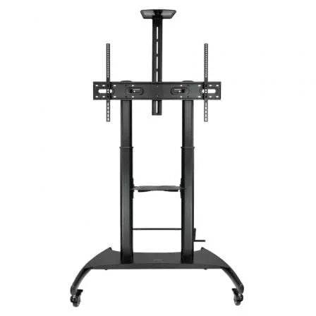 Soporte de Suelo con Ruedas Inclinable/ Nivelable TooQ FS20404HM-B para TV de 60-100"/ hasta 100kg - PixelPlaza