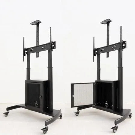 Soporte de Suelo Inclinable con Ruedas TooQ Narnia FS20500M-B para TV de 60-100"/ hasta 100kg - PixelPlaza