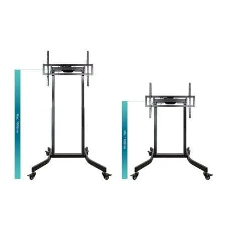 Soporte de Suelo Eléctrico con Ruedas TooQ FSM02-B para TV 55-100"/ hasta 120kg - PixelPlaza