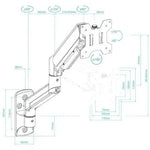 Soporte de Pared para Monitor TooQ LP1334TNR-B/ Giratorio/ Inclinable/ Rotatorio/ hasta 10kg - PixelPlaza