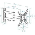 Soporte de Pared Extensible/ Giratorio/ Inclinable TooQ LP1345TN-B para TV de 13-43"/ hasta 20kg - PixelPlaza