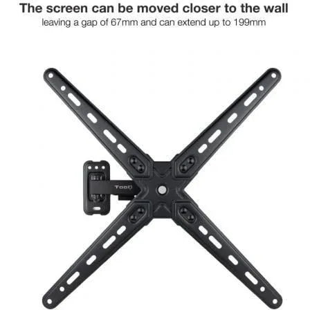 Soporte de Pared Extensible/ Giratorio/ Inclinable TooQ LP1355TN-B para TV de 13-55"/ hasta 25kg - PixelPlaza
