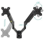 Soporte de Pared para 2 Monitores TooQ LP1434TNR-B/ Giratorio/ Inclinable/ Rotatorio/ hasta 10kg - PixelPlaza
