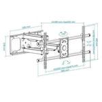 Soporte de Pared Giratorio/ Inclinable/ Nivelable TooQ LP3790TN-B para TV de 43-90"/ hasta 75kg - PixelPlaza