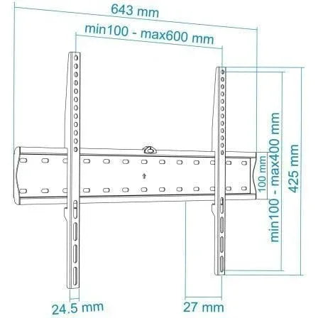 Soporte de Pared Fijo TooQ LP4170F-B para TV de 37-70"/ hasta 40kg - PixelPlaza
